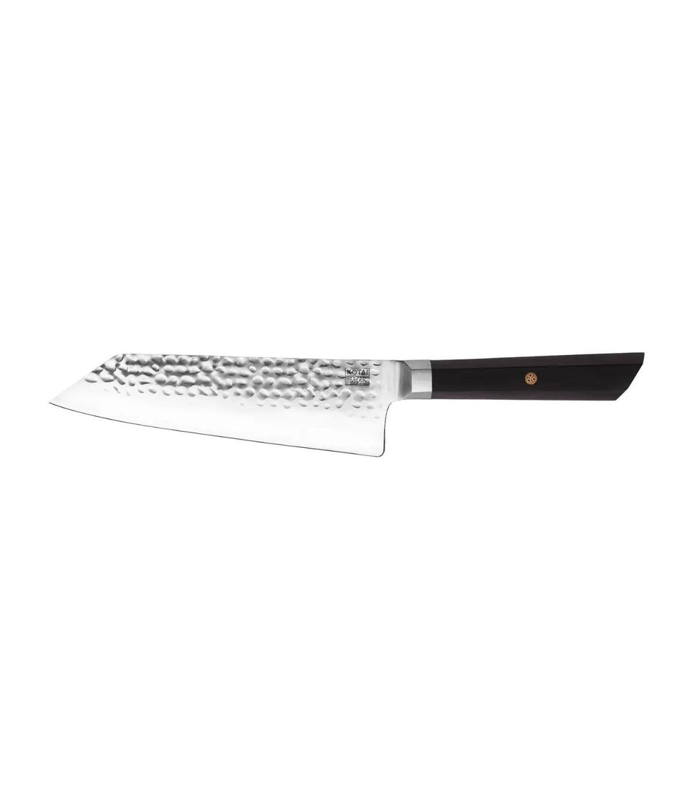 Coltello Giapponese professionale con lama in acciaio inossidabile e manico in ebano. 